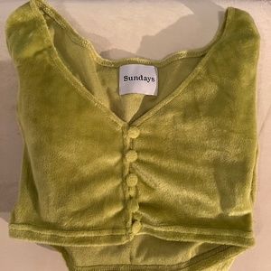 Sundays - Velvet Green Sweater